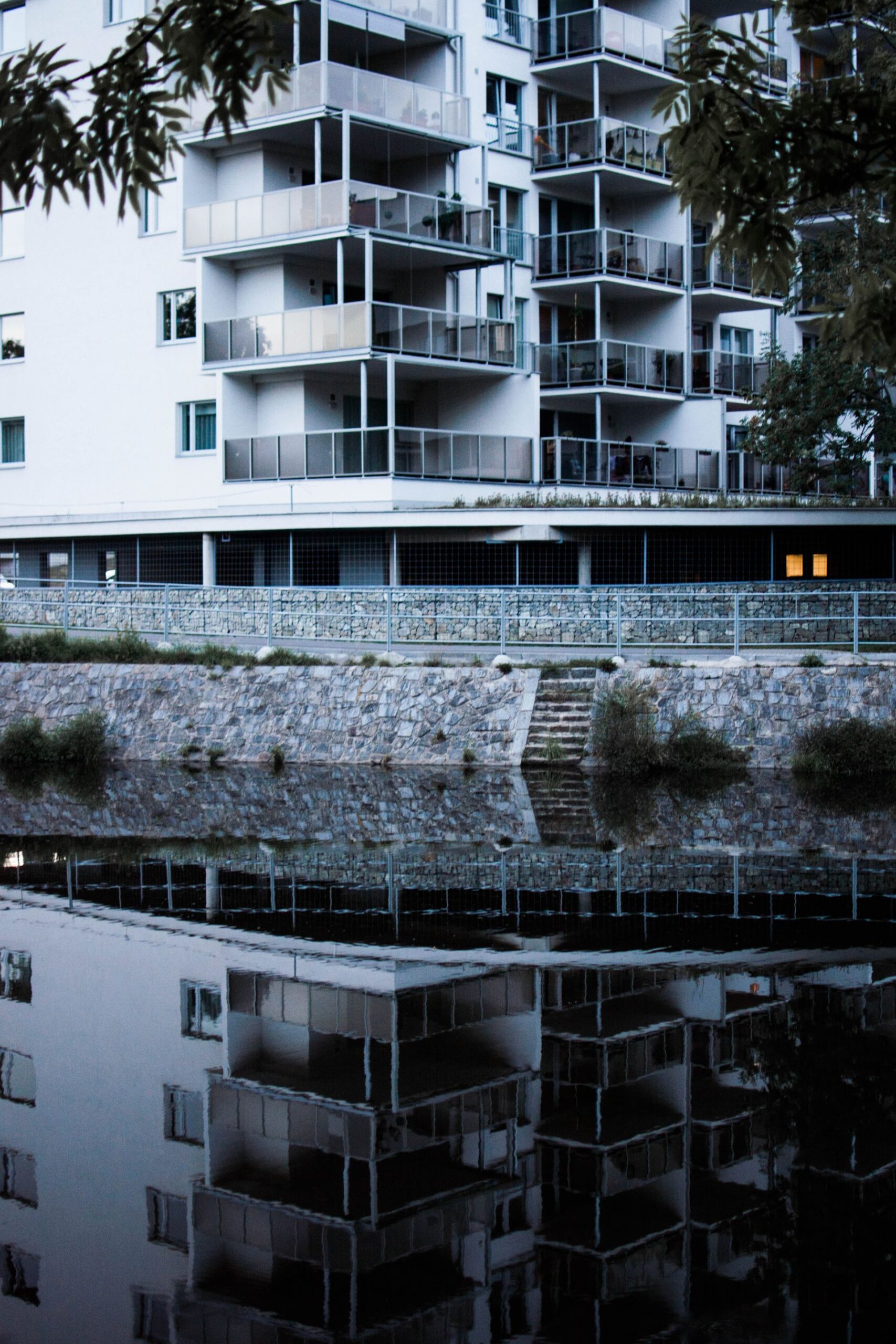 Riverview apartment building exterior